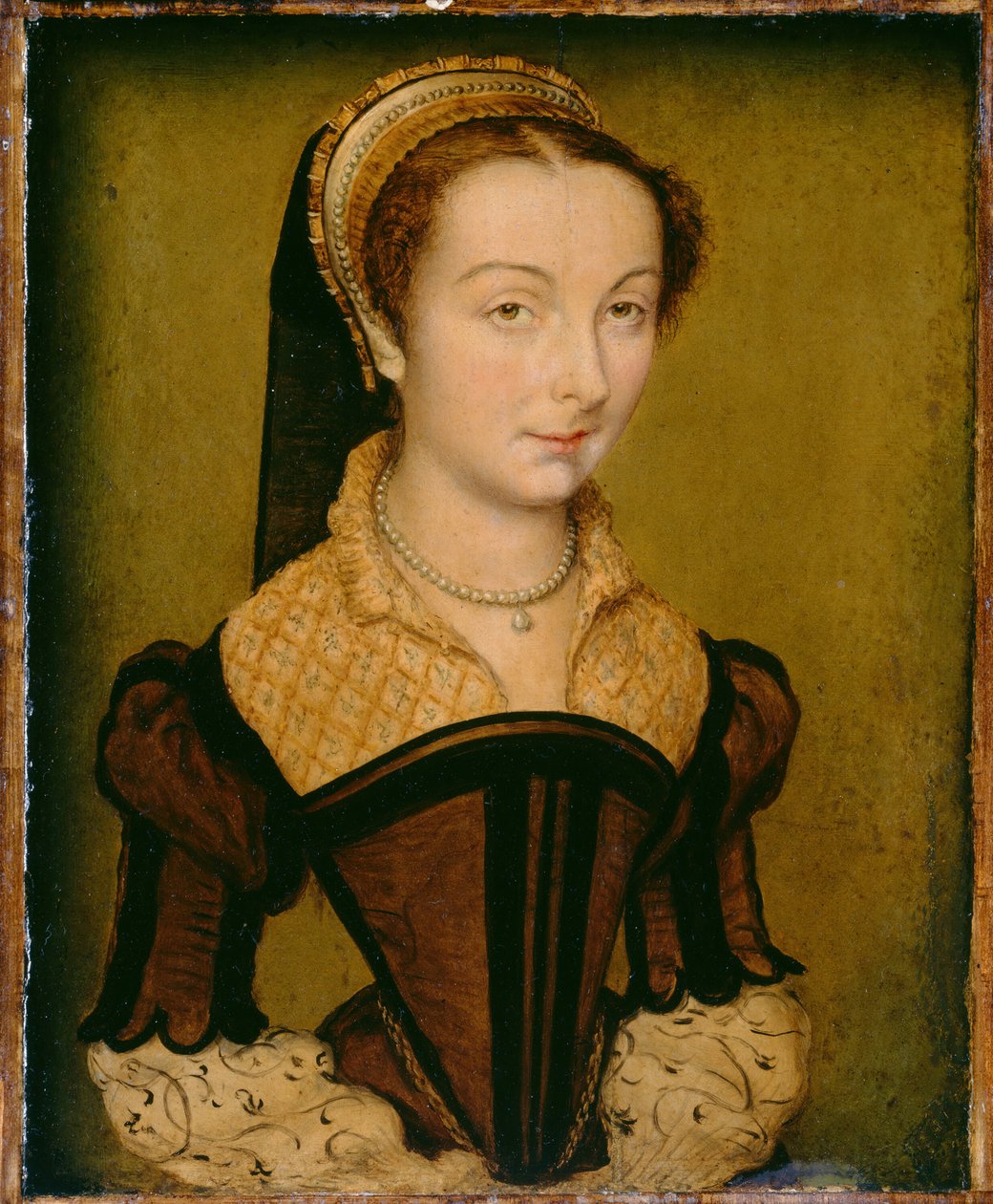 Cipierren naisen Louise de Halluinin muotokuva, n. 1555. tekijältä Corneille de Lyon