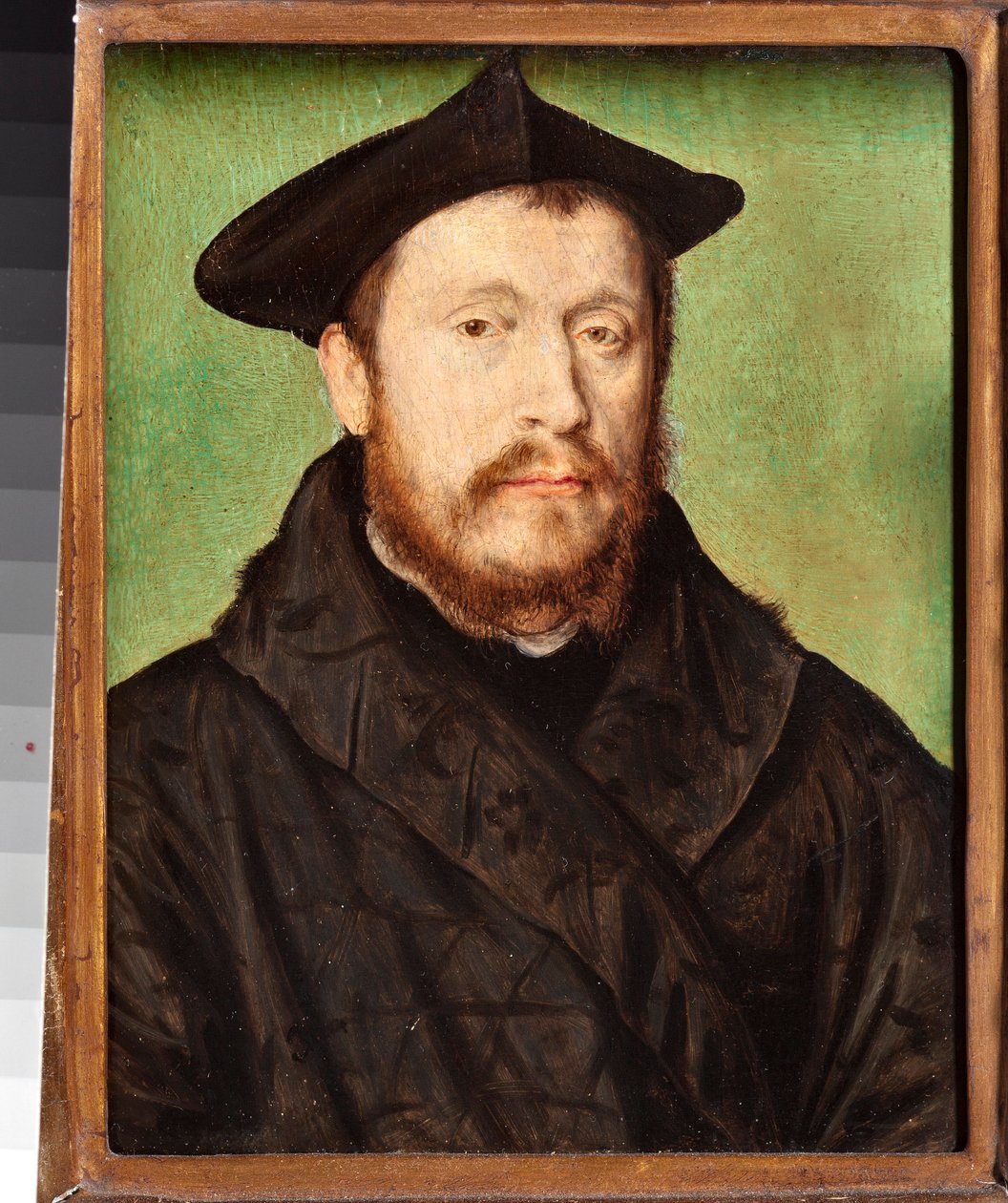 Miehen muotokuva Corneille de Lyonin maalaus (1500-1575) tekijältä Corneille de Lyon