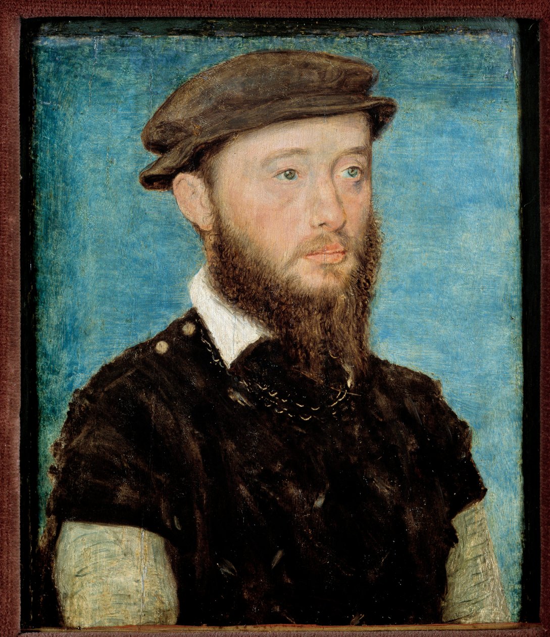 Jean de Bourbon Vendomen, Soissonsin ja Enghienin kreivin (1528-1557) muotokuva Corneille De Lyonin (Corneille de La Haye) puumaalaus (1500/1510-1574) tekijältä Corneille de la  Haye