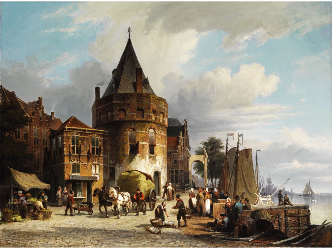Der Schreiersturm Amsterdamissa tekijältä Cornelis Christiaan Dommersen