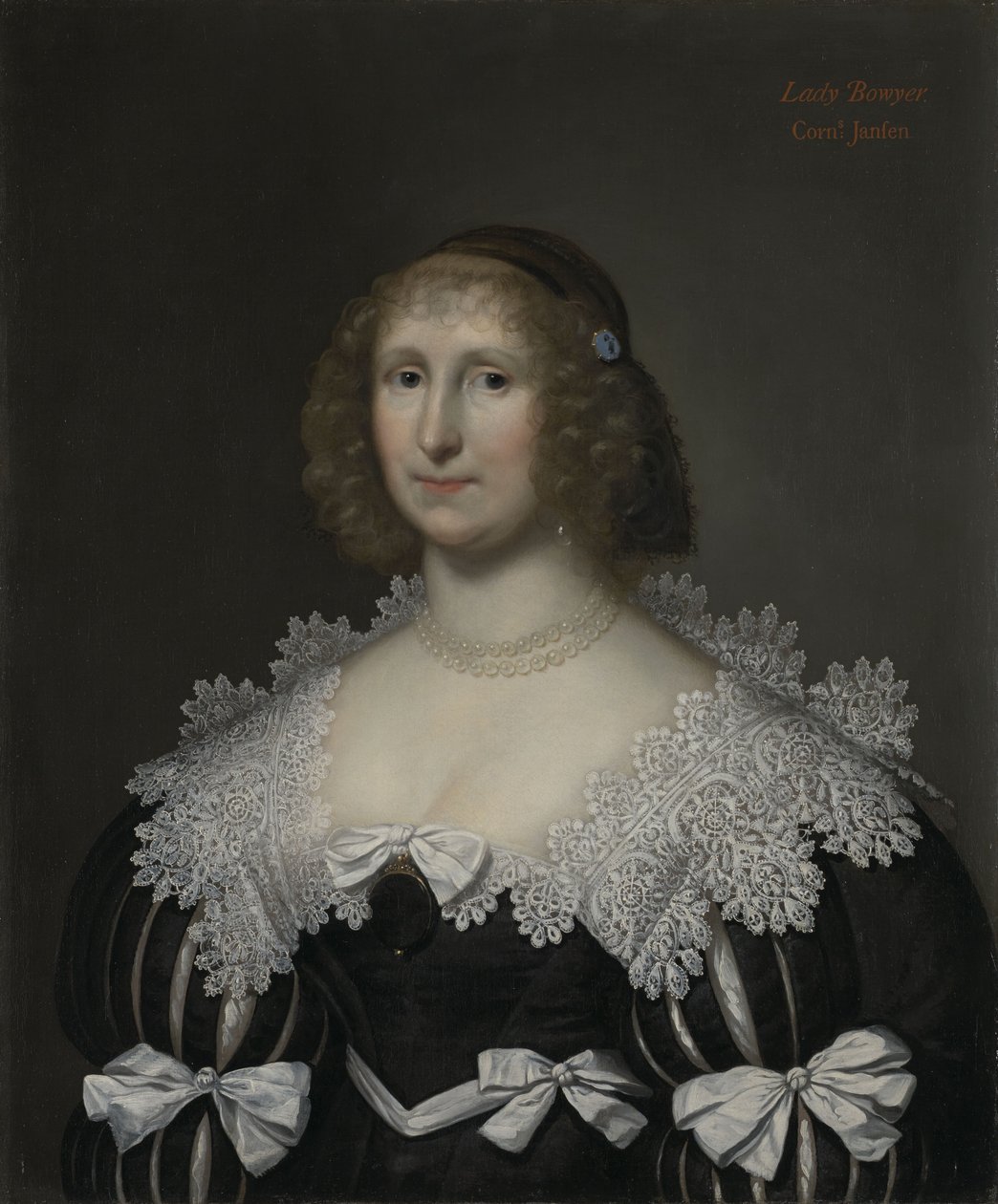 Muotokuva Hester, Lady Bowyer (synt. Skeffington) tekijältä Cornelis Janssens van Ceulen