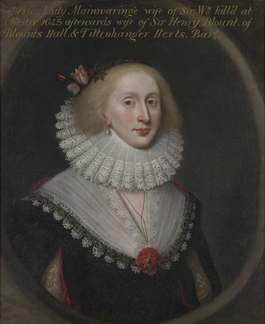 Muotokuva Hester, Lady Mainwaring, myöhemmin Lady Blount (synt. Wase) (noin 1620-1678) tekijältä Cornelis Janssens van Ceulen