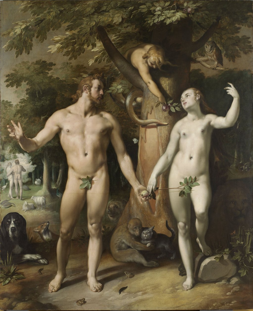 Ihmisen lankeemus tekijältä Cornelis van Haarlem
