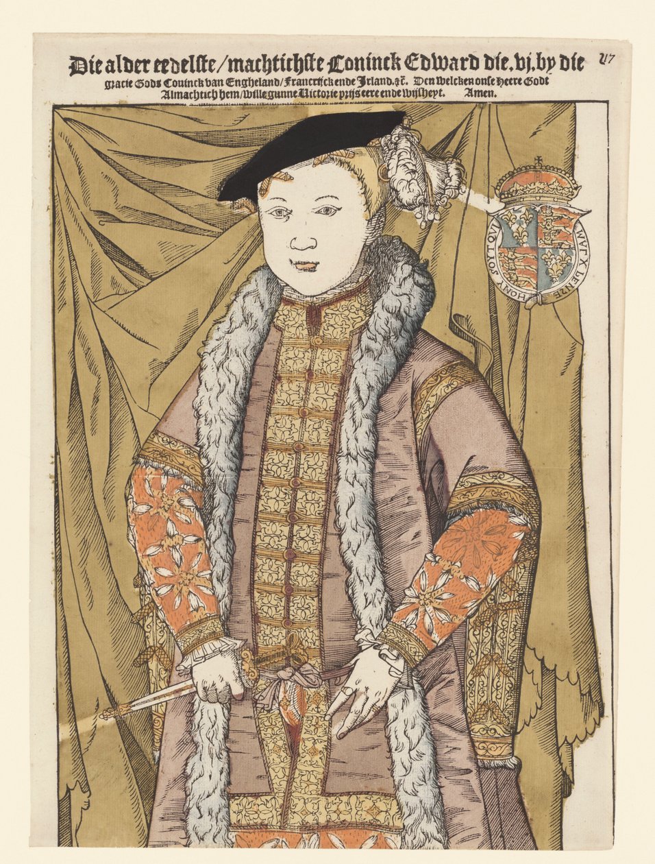 Englannin Edward VI:n muotokuva tekijältä Cornelis Anthonisz. (manner of)