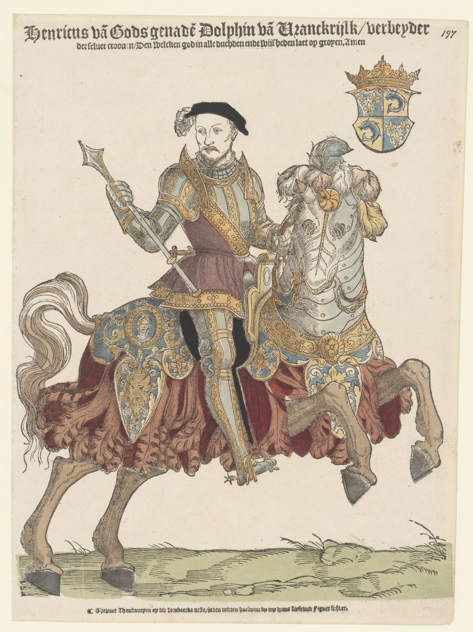Muotokuva Henrik II:sta Ranskan hevosen selässä tekijältä Cornelis Anthonisz. (manner of)