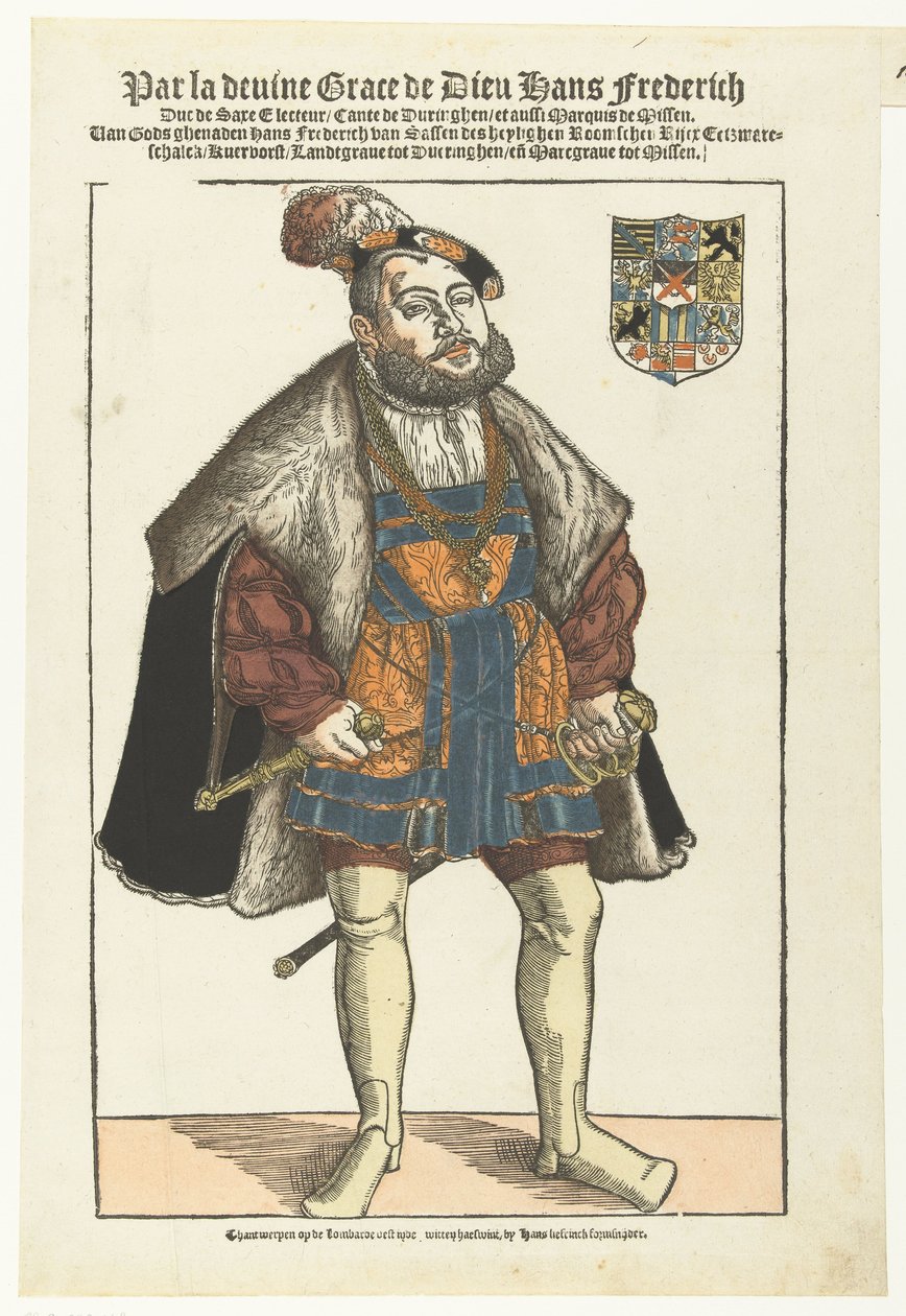 Johan Frederick Sachsenin muotokuva tekijältä Cornelis Anthonisz. (manner of)