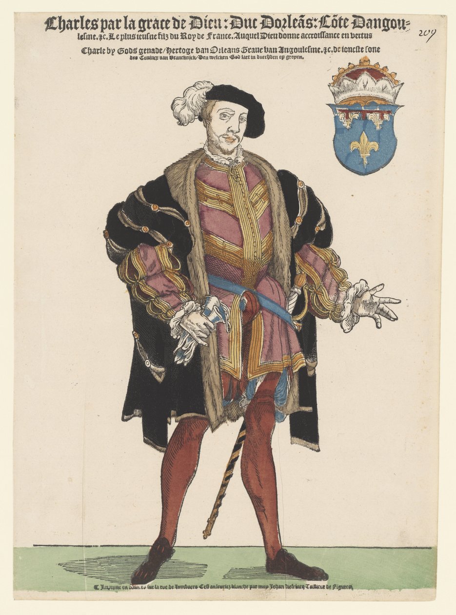 Charles Orléansin muotokuva tekijältä Cornelis Anthonisz. (manner of)