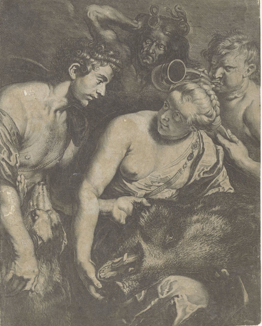 Meleager en Atalanta tekijältä Cornelis Bloemaert (II)