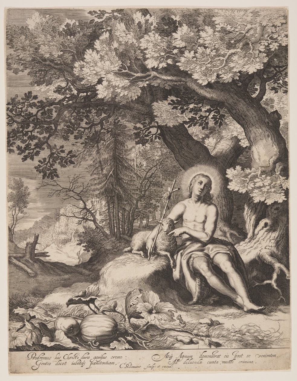 Johannes Kastaja maisemassa tekijältä Cornelis Bloemaert