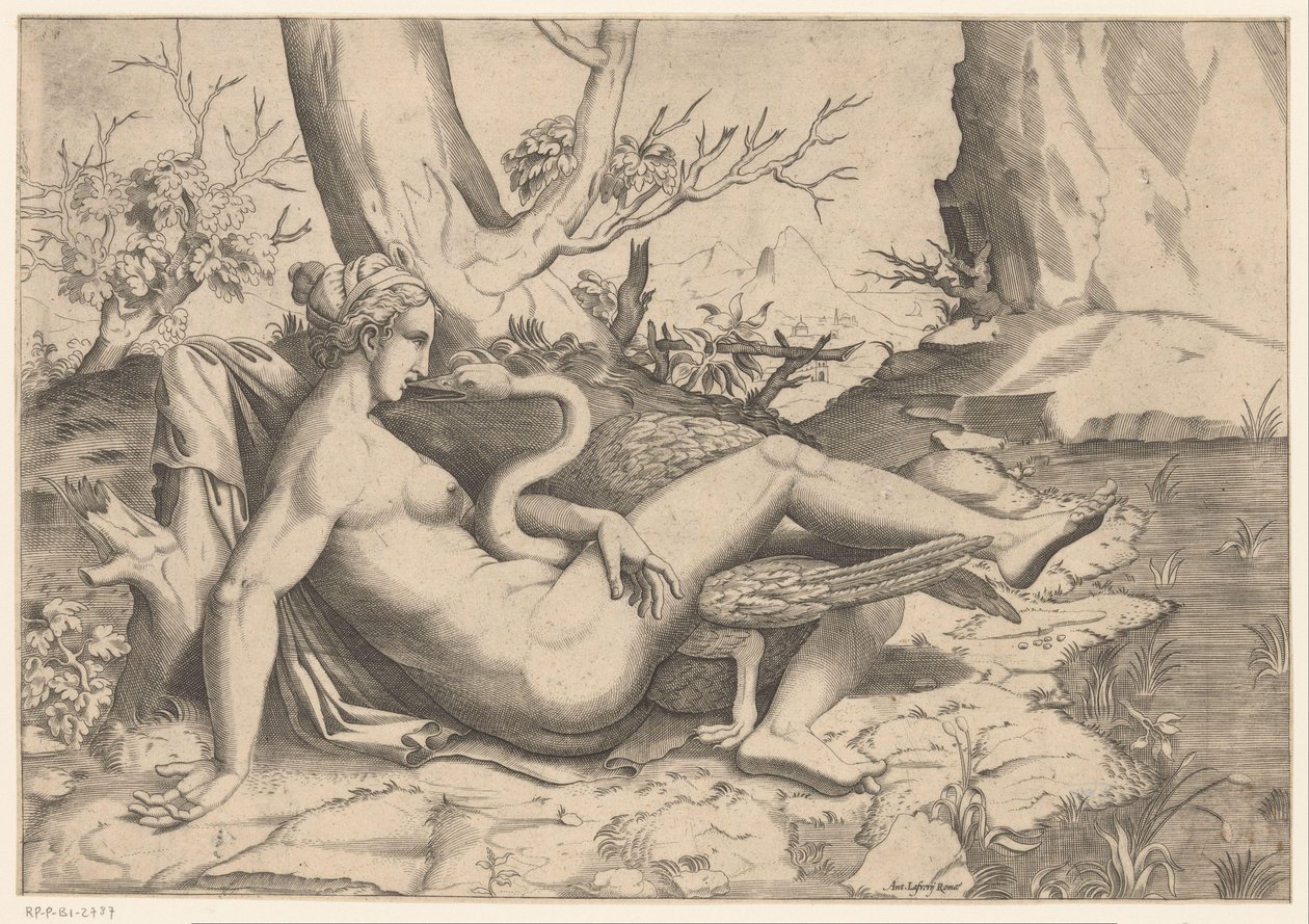 Leda ja joutsen tekijältä Cornelis Bos (possibly)