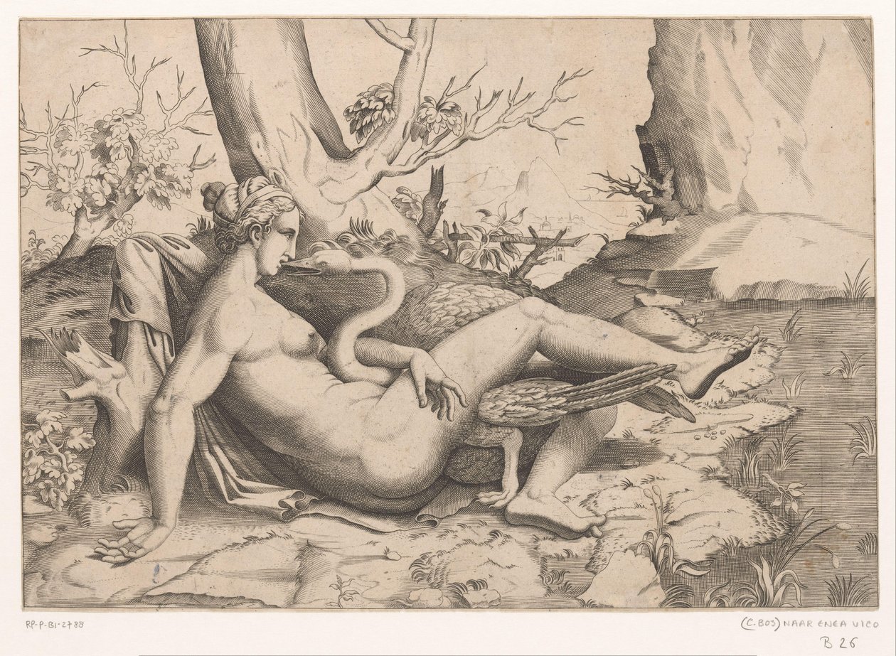 Leda ja joutsen tekijältä Cornelis Bos (possibly)