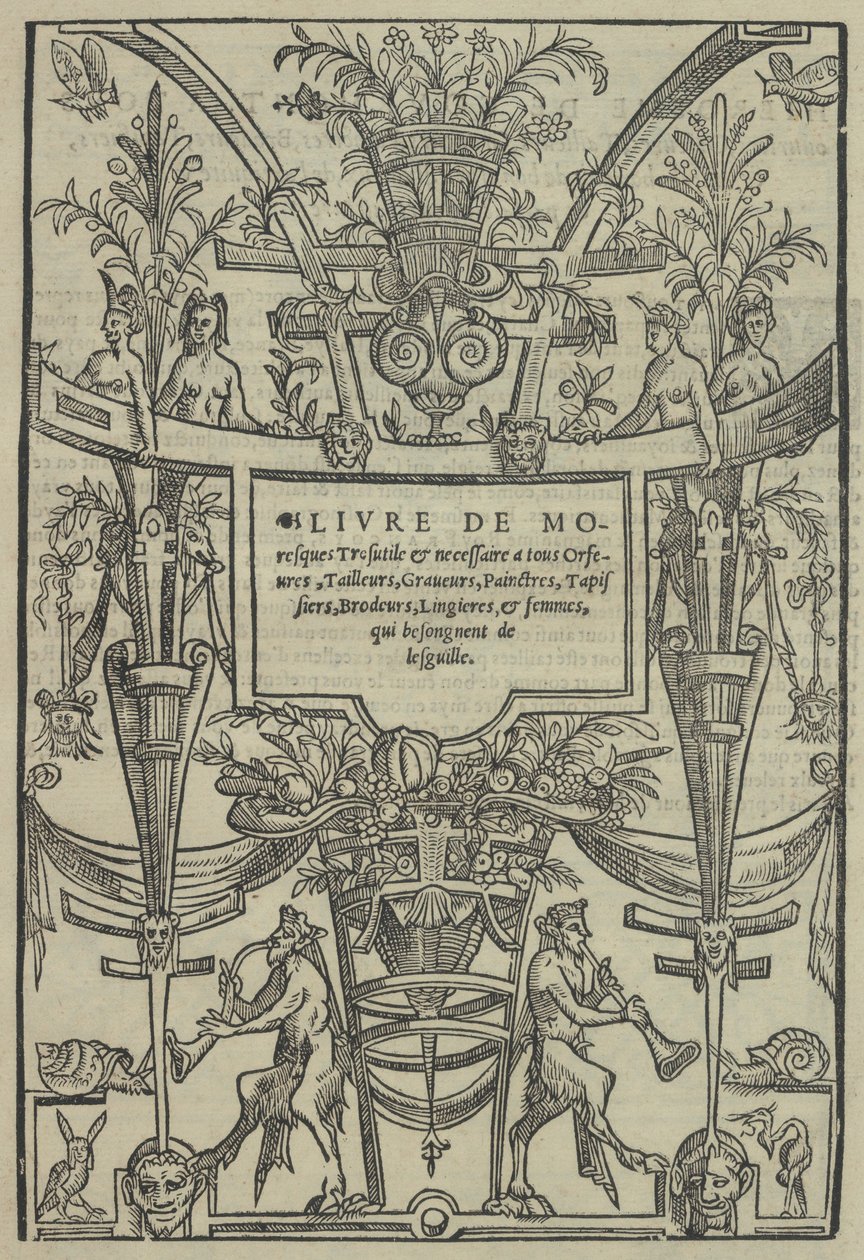 Livre de Moresques, otsikkosivu recto, 1546. tekijältä Cornelis Bos