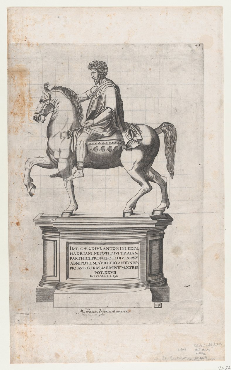 Rooman loiston peili: Marcus Aurelius, 1500-luku, 1500-luku. tekijältä Cornelis Bos.