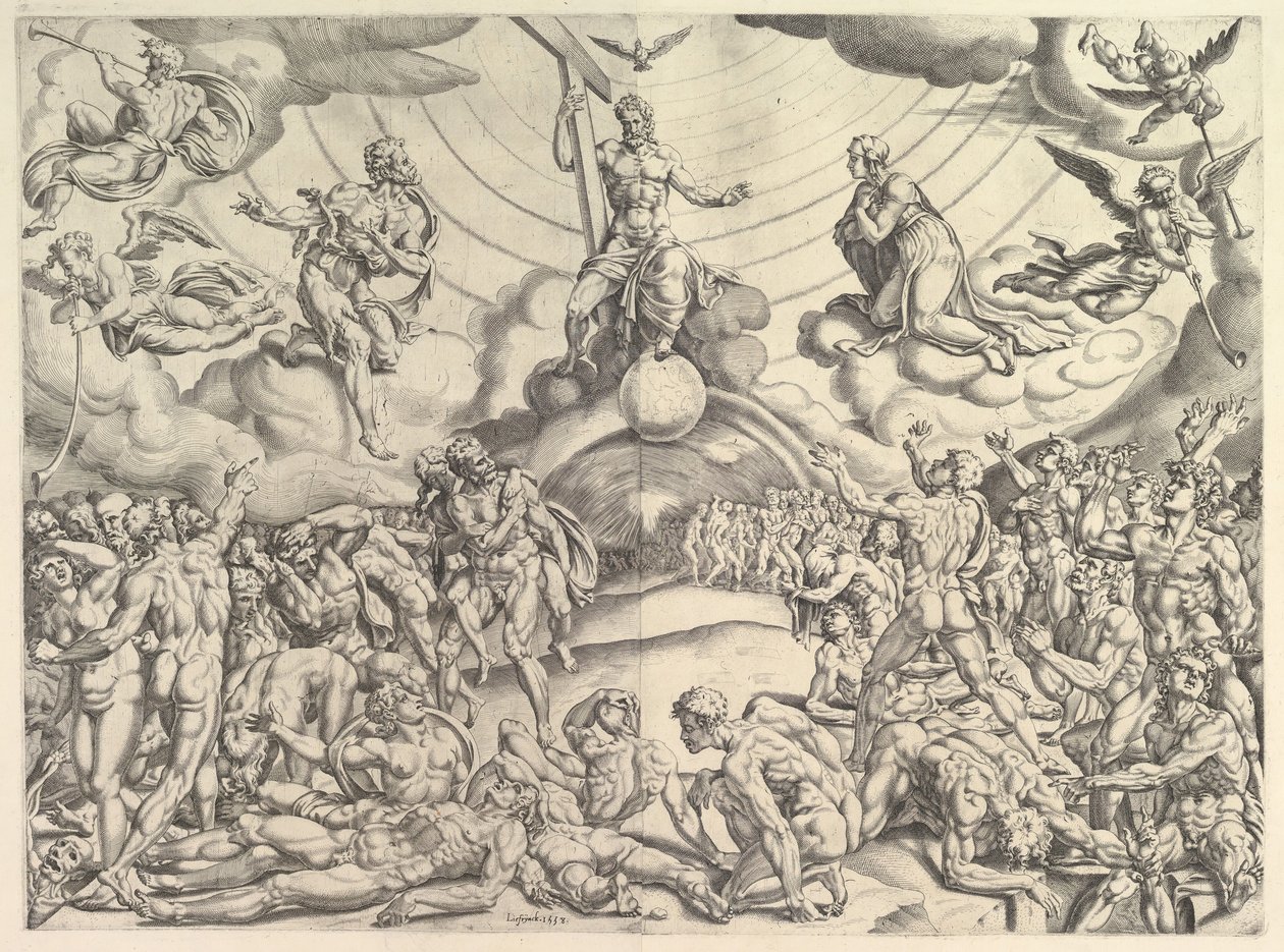 Viimeinen tuomio, n. 1548-50. tekijältä Cornelis Bos