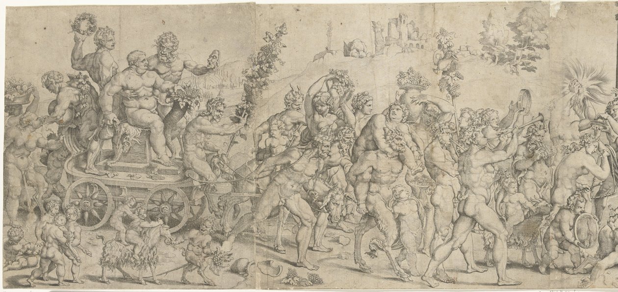 Triomf van Bacchus tekijältä Cornelis Bos