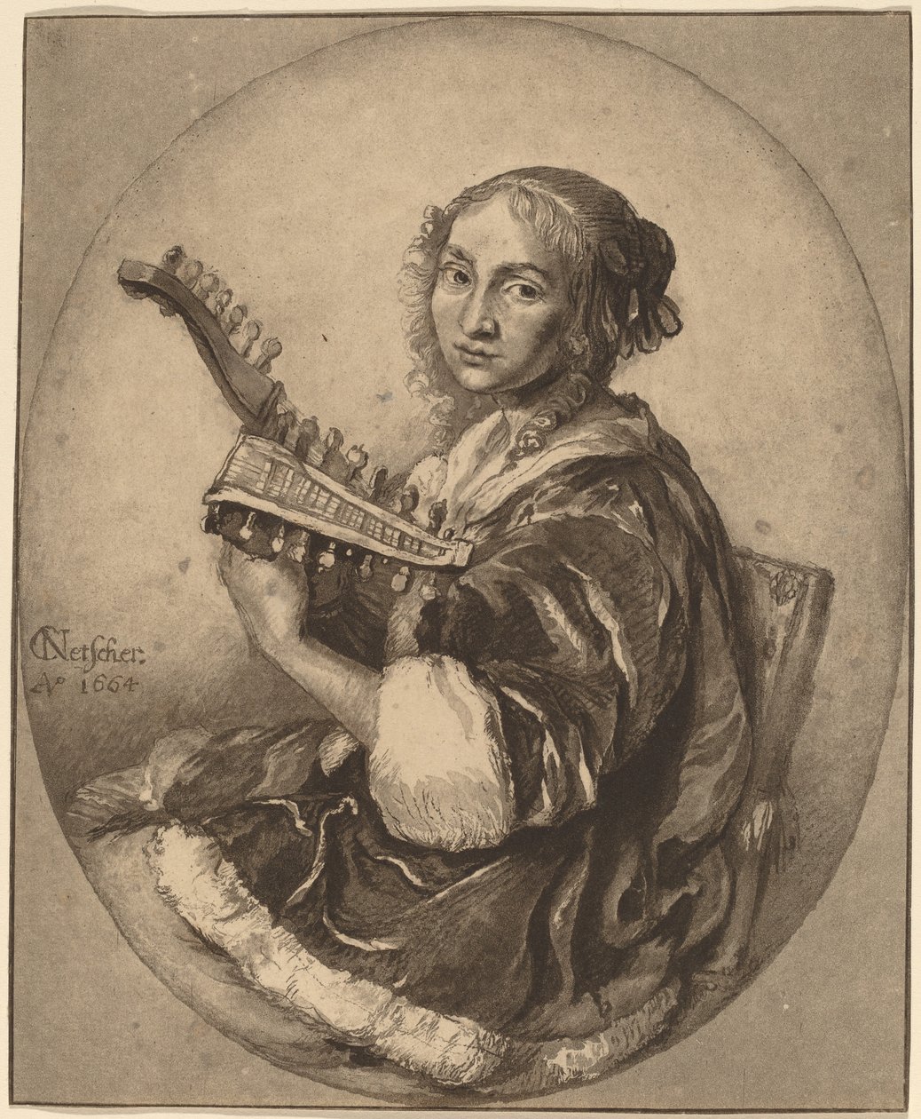 Nainen kaksipäisen luutun kanssa, 1781. tekijältä Cornelis Brouwer