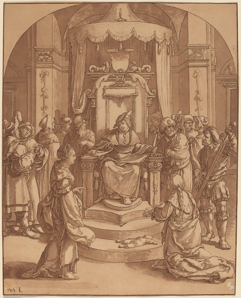 Salomon tuomio, 1782. tekijältä Cornelis Brouwer