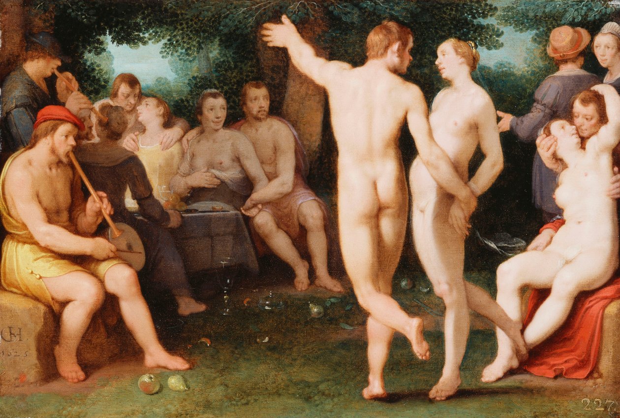 Raittiuden allegoria, 1625 tekijältä Cornelis Cornelisz. van Haarlem