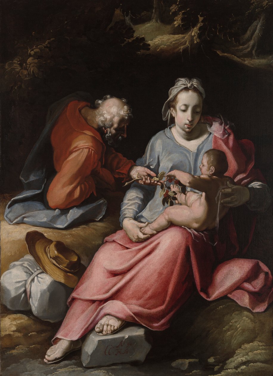 Pyhä perhe tekijältä Cornelis Cornelisz. van Haarlem