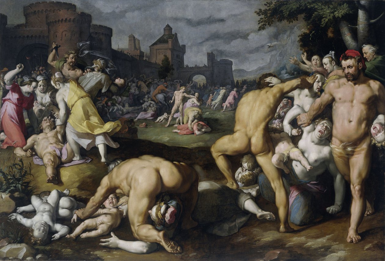 Viattomien verilöyly, 1590 tekijältä Cornelis Cornelisz van Haarlem