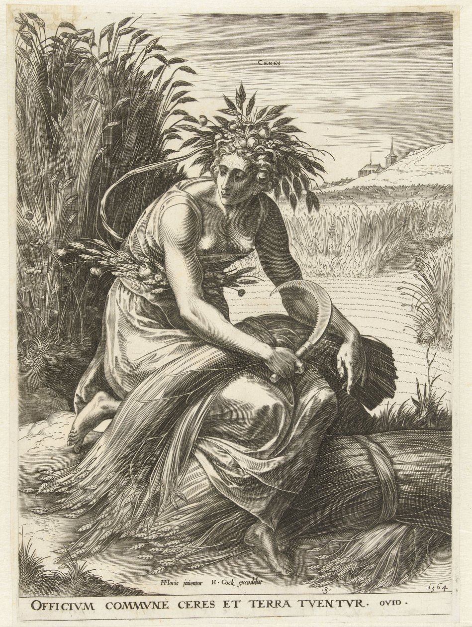 Ceres Goddess and Nymphs (sarjan nimi) tekijältä Cornelis Cort