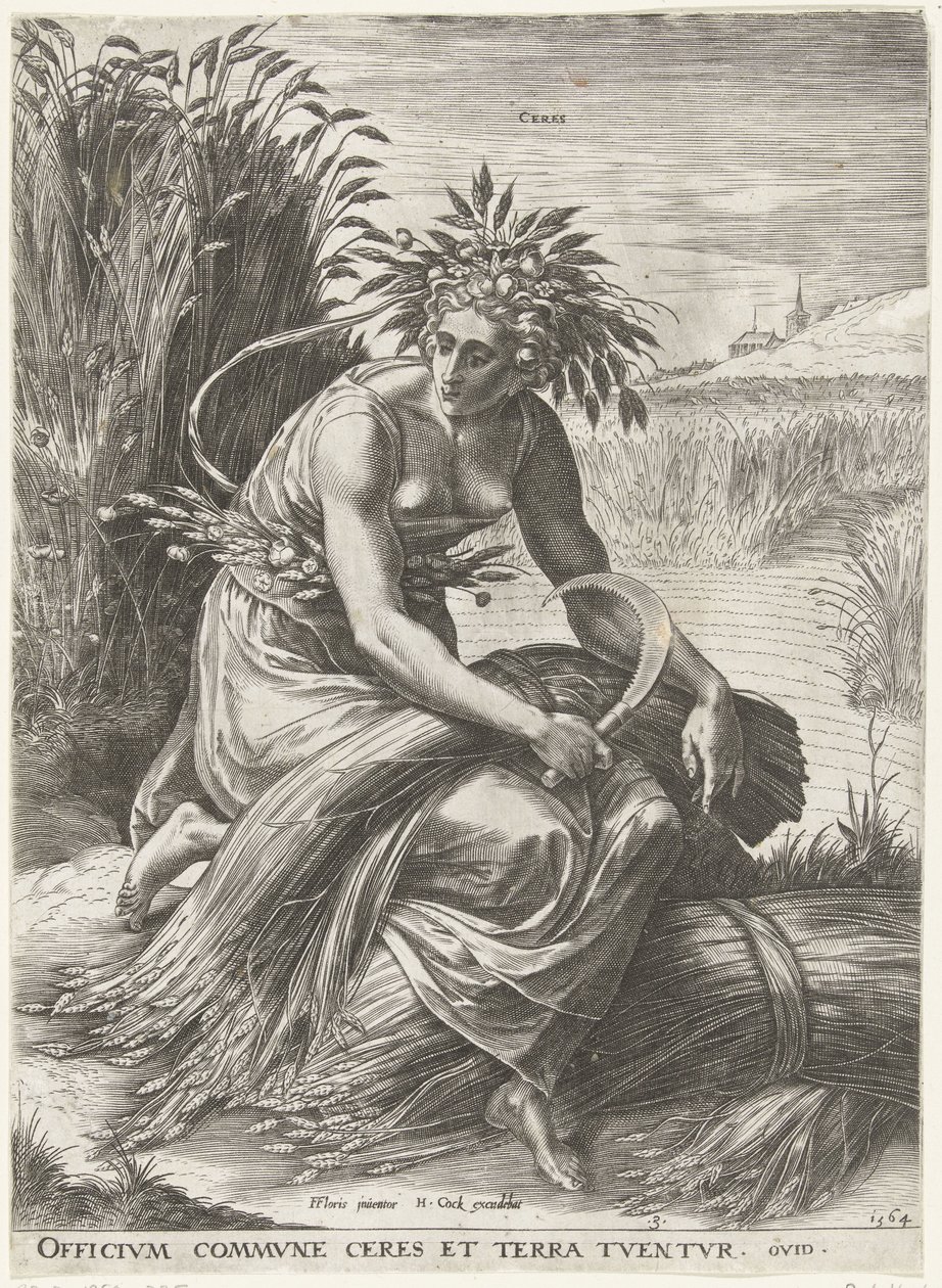 Ceres Goddess and Nymphs (sarjan nimi) tekijältä Cornelis Cort