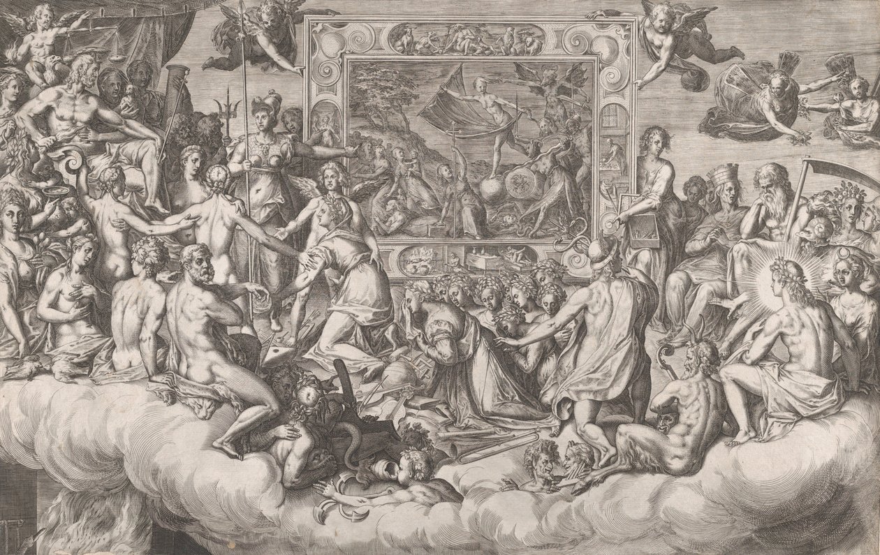 Maalaustaiteen valitus Yläpuoli, 1579. tekijältä Cornelis Cort