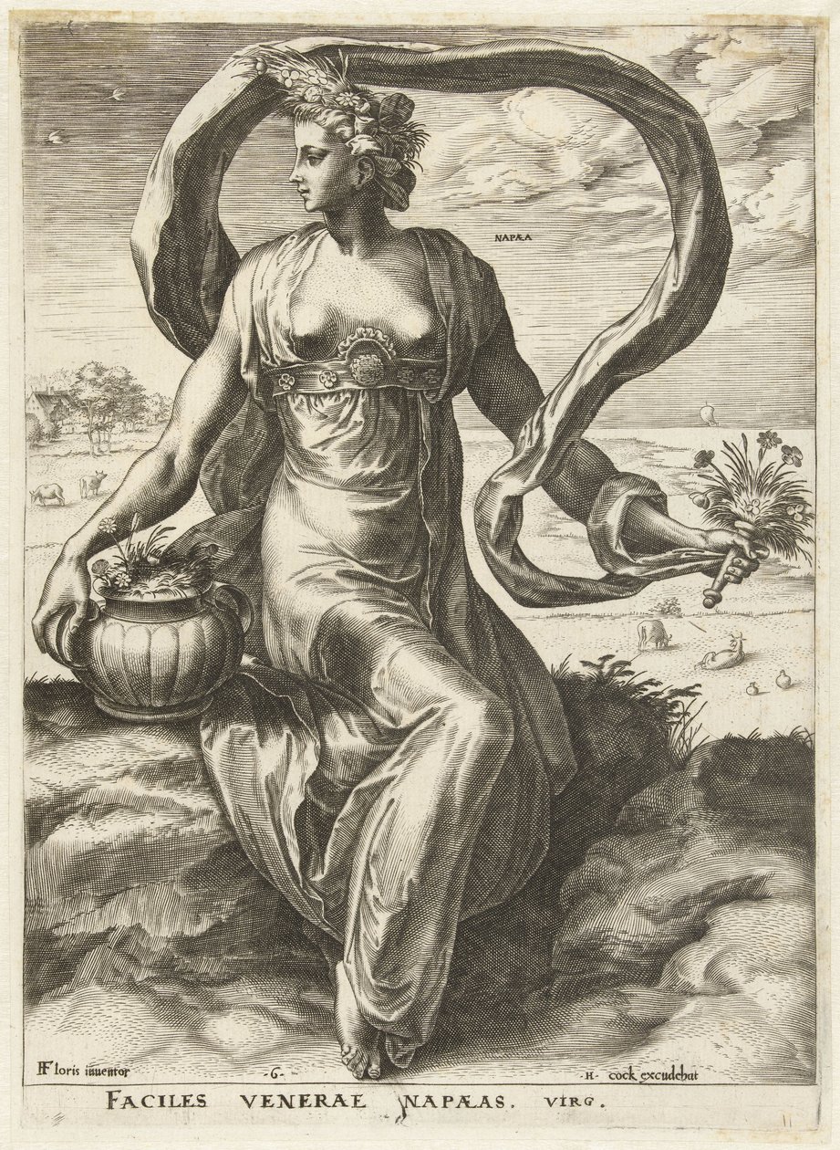Napaea Goddess and Nymphs (sarjan nimi) tekijältä Cornelis Cort