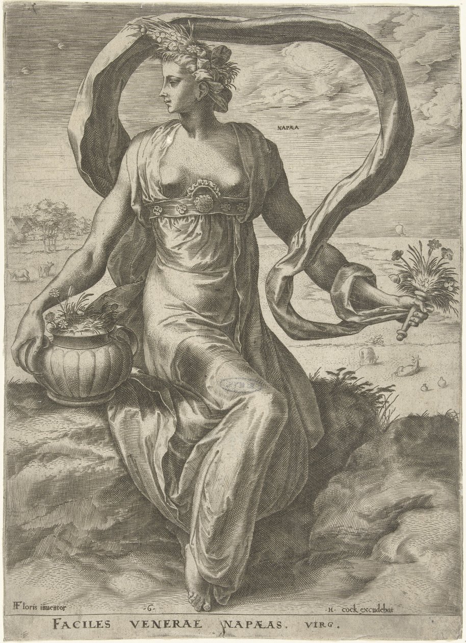 Napaea Goddess and Nymphs (sarjan nimi) tekijältä Cornelis Cort