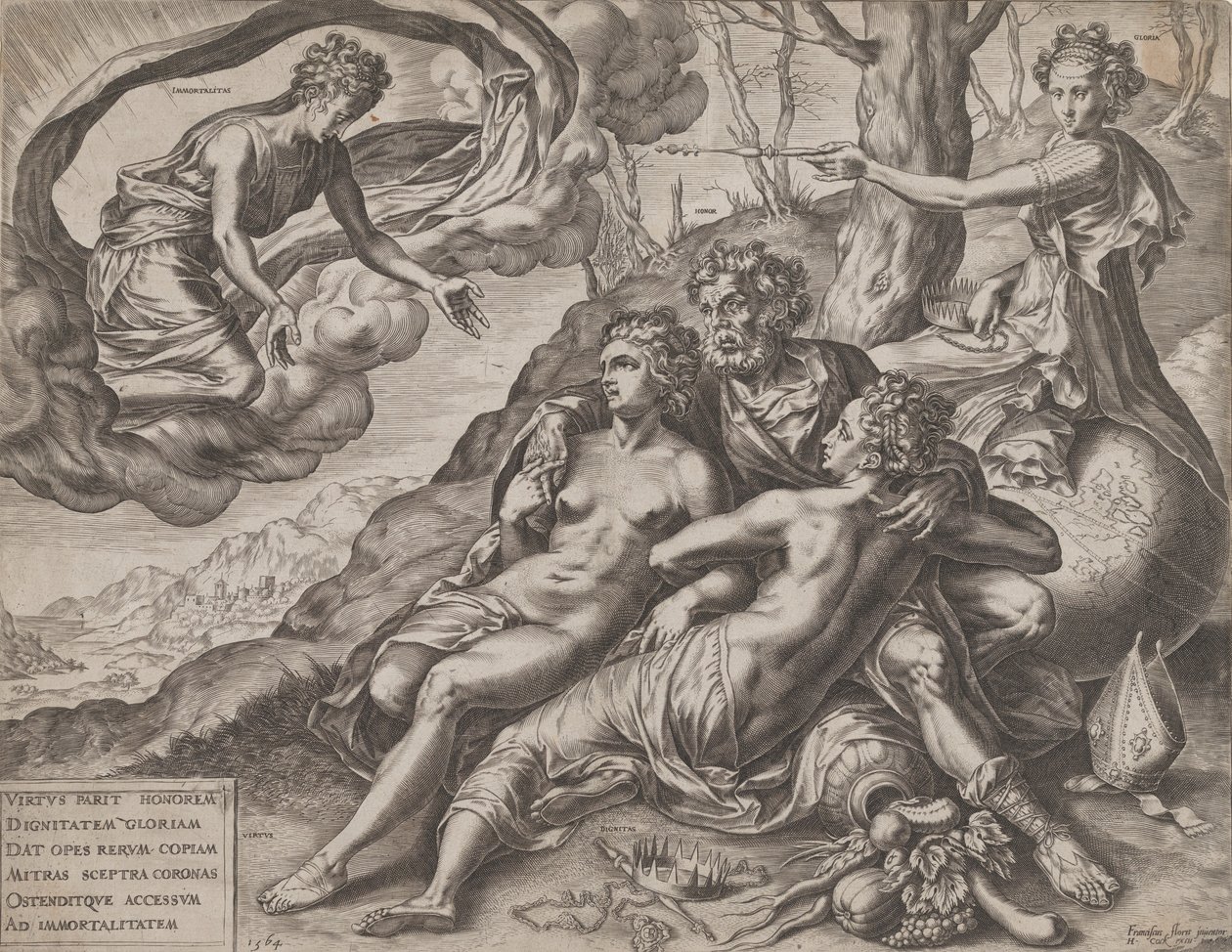 Hyveen kuolemattomat palkinnot, 1564. tekijältä Cornelis Cort