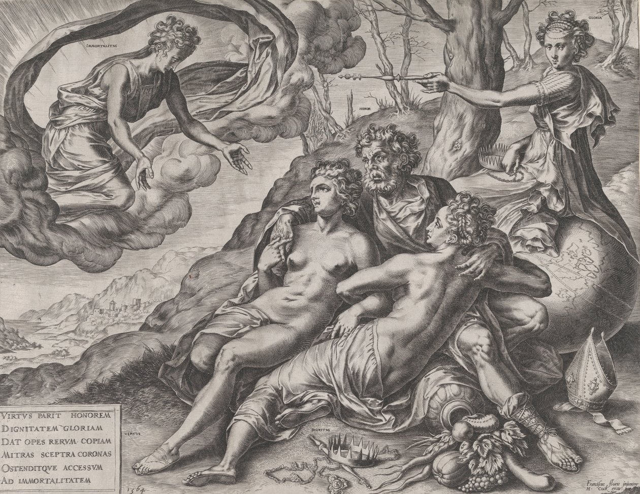 The Immortal Rewards of Virtue, 1564. finlandès tekijältä Cornelis Cort