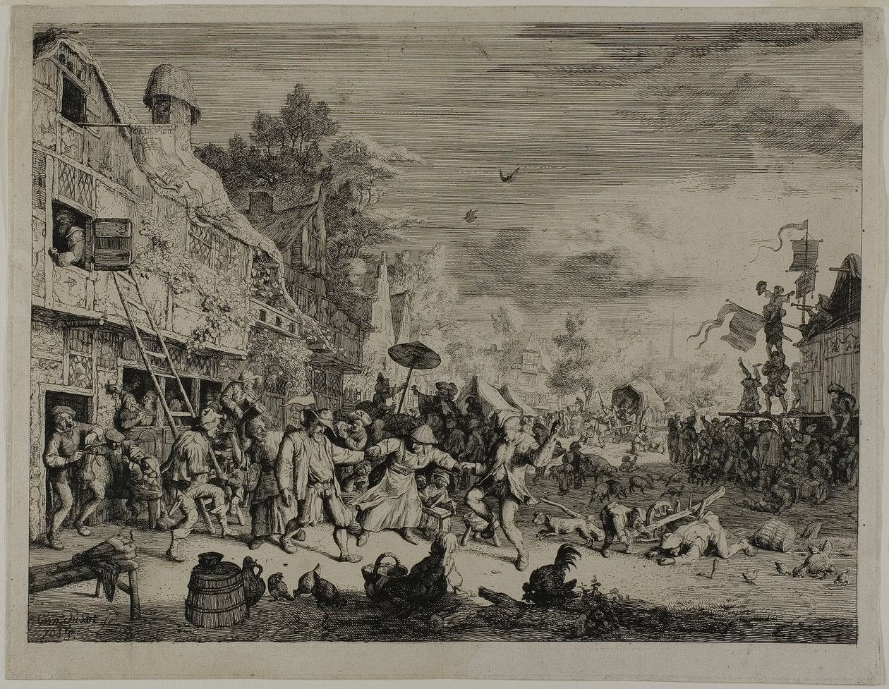 Kyläjuhla tekijältä Cornelis Dusart