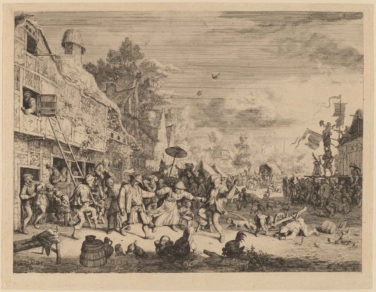 Kyläfestivaali tekijältä Cornelis Dusart