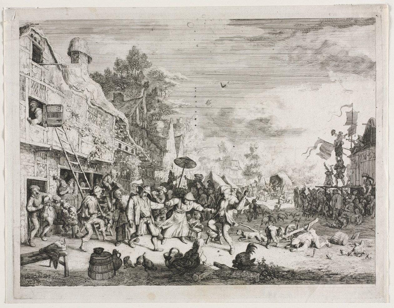 Village Féte. tekijältä Cornelis Dusart