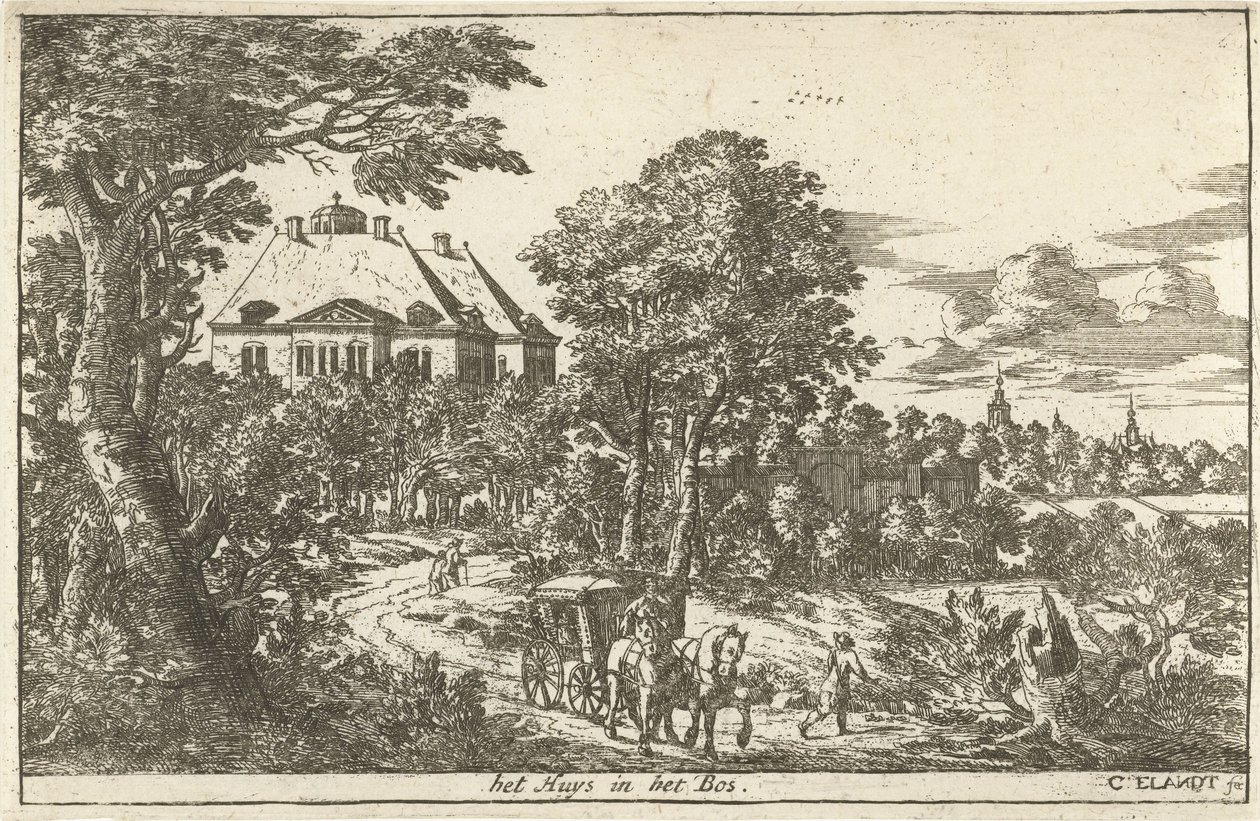 Huis Ten Bosch The Huys in the Woods (otsikko esineessä) tekijältä Cornelis Elandts