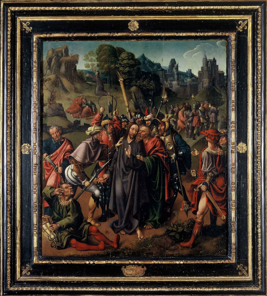 Kristuksen vangitseminen, 1500-luvun alku.. tekijältä Cornelis Engebrechtsz