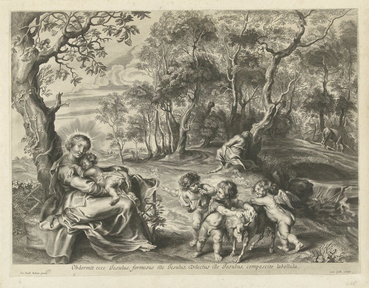 Lepää lennolla Egyptiin tekijältä Cornelis Galle (I) (possibly)