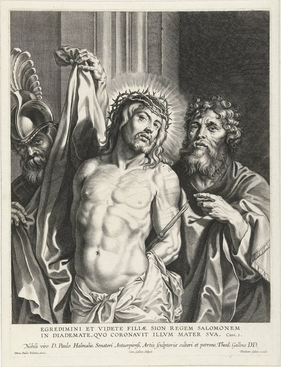 Kristus näytettiin ihmisille (Ecce Homo) tekijältä Cornelis Galle (I)