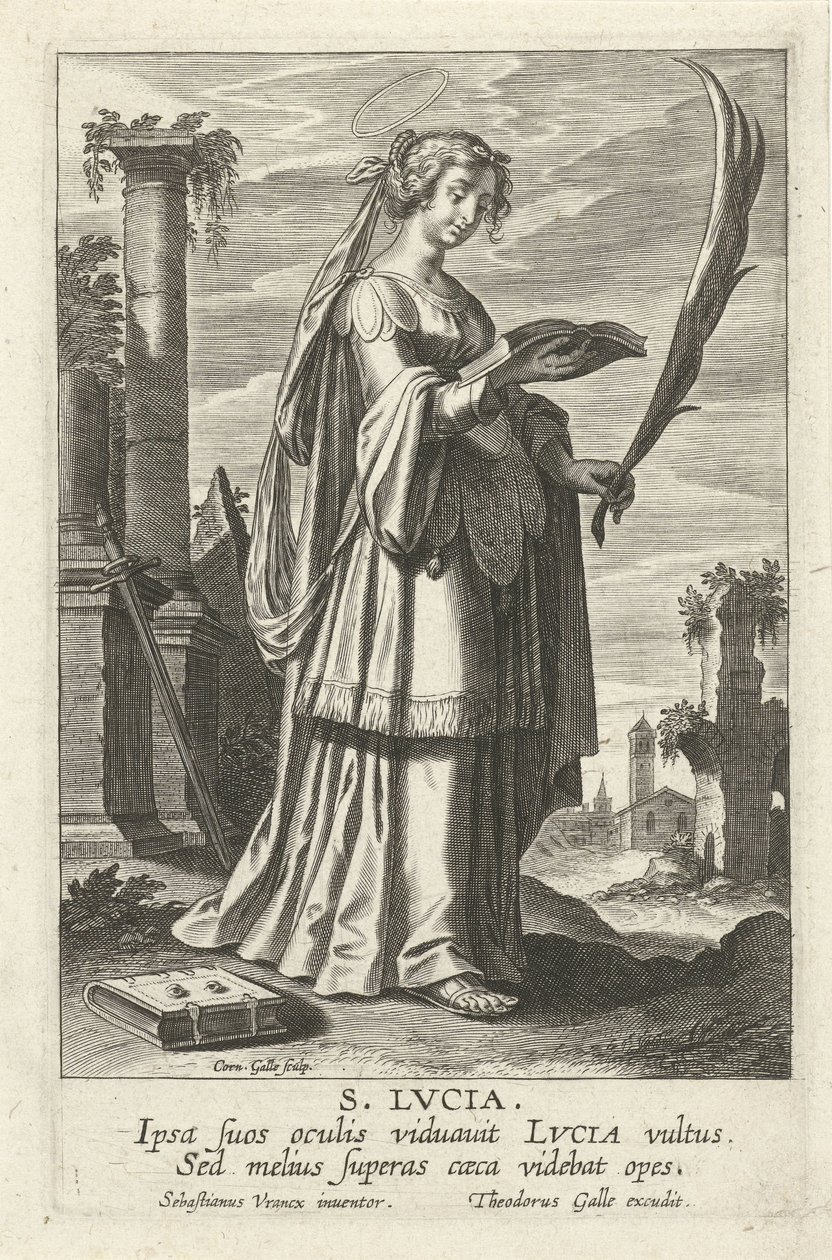 H. Lucy Mirror of the Illustrious Virgins (sarjan nimi) tekijältä Cornelis Galle (I)