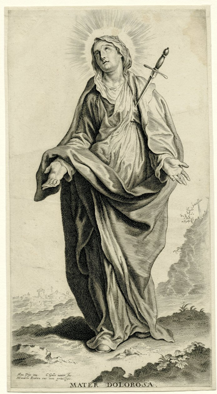 Maria Mater Dolorosassa tekijältä Cornelis Galle (II)