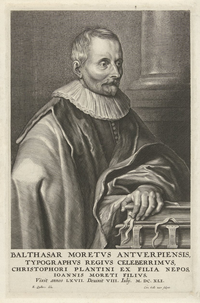 Balthasar Moretuksen muotokuva tekijältä Cornelis Galle (II)