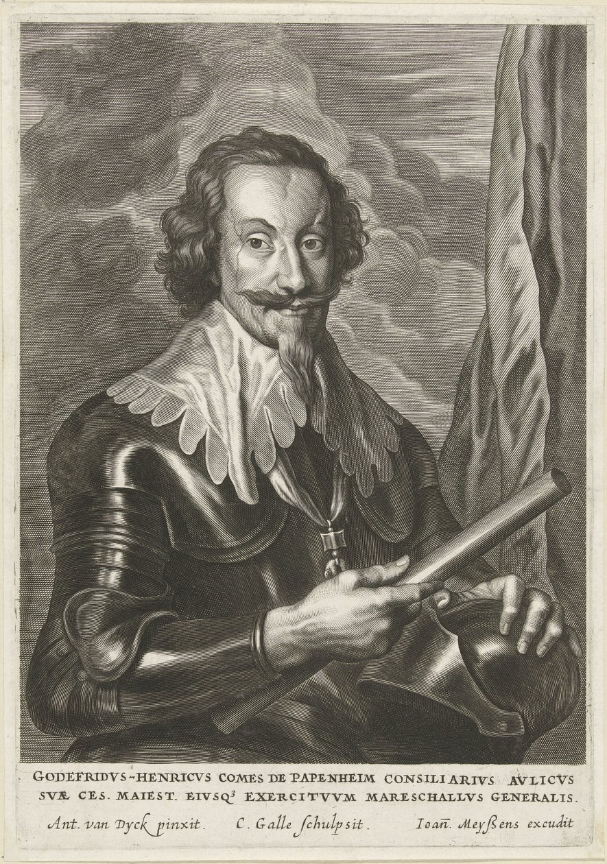 Pappenheimin kreivin Gottfried Heinrichin muotokuva tekijältä Cornelis Galle (II)