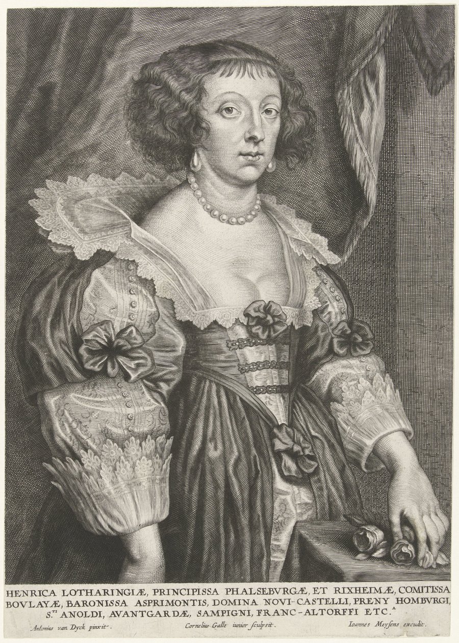 Muotokuva Henriëtte van Lorrainesta tekijältä Cornelis Galle (II)
