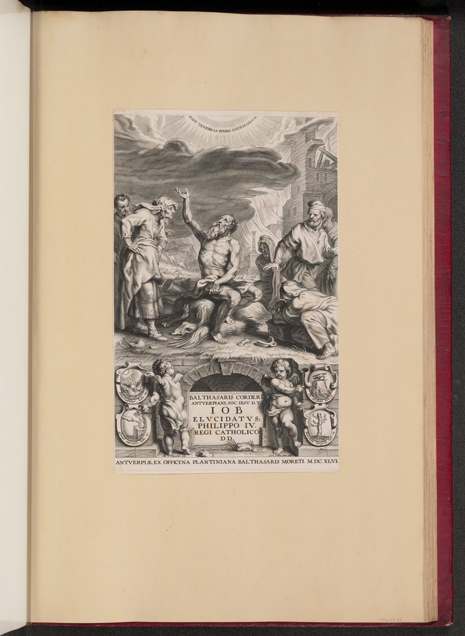 Otsikko sivulle Balthasar Cordier, Iob Elvcidatvs tekijältä Cornelis Galle II after Abraham van Diepenbeeck
