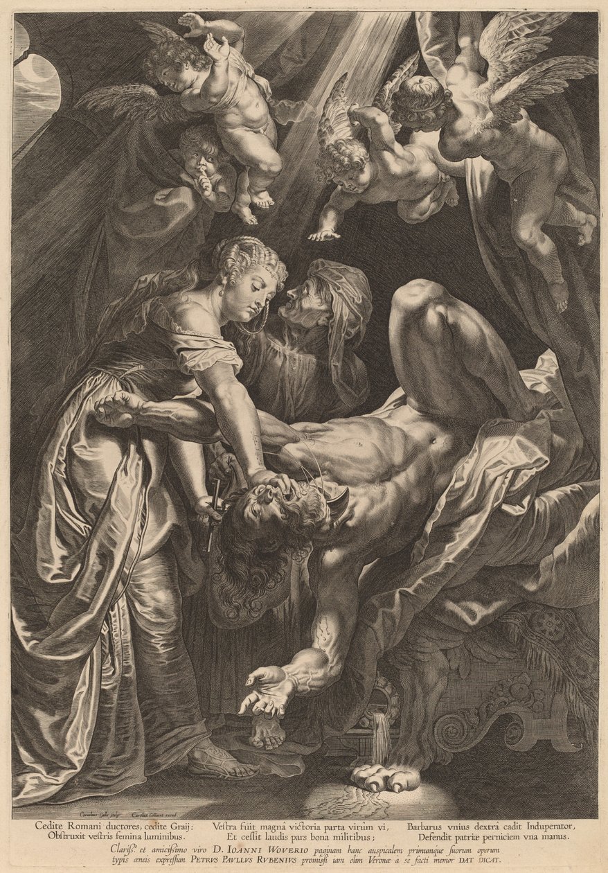 Judith mestaa Holofernesin pään tekijältä Cornelis Galle I after Sir Peter Paul Rubens