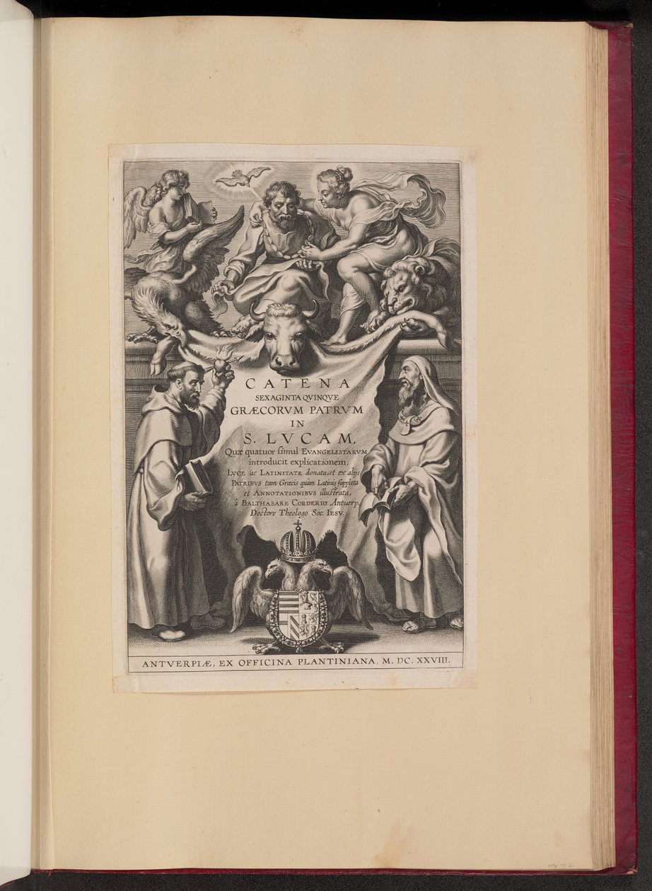 Otsikko sivulle Balthasar Cordier, Chain of Sixty Qvinqve Graecorvm Patrvm in S. Lvcam... tekijältä Cornelis Galle I after Sir Peter Paul Rubens