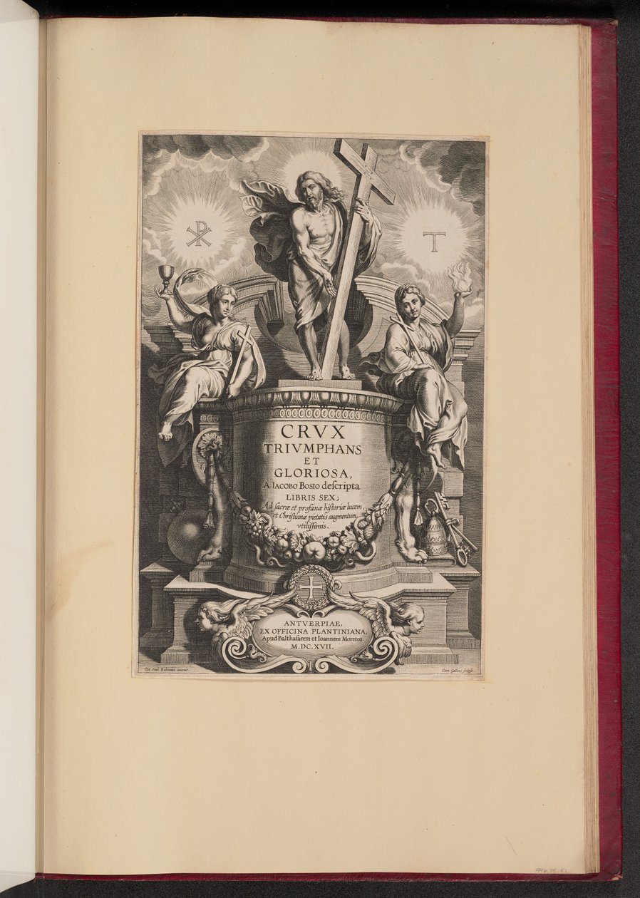 Giacomo Bosion, Triumphant and Glorious Crossin nimilehti tekijältä Cornelis Galle I after Sir Peter Paul Rubens