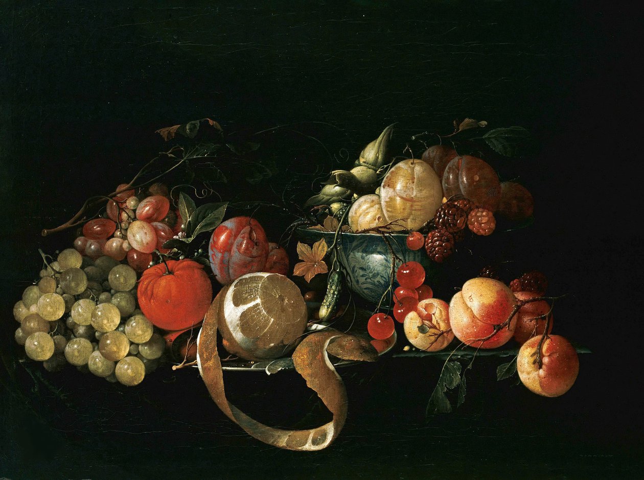 Asetelma hedelmien kanssa tekijältä Cornelis de Heem