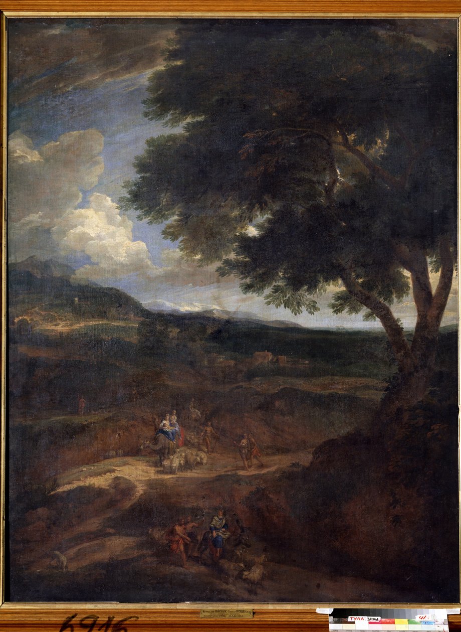 "Jaakobin paluu Kanaanin maahan vaimoineen ja lapsineen" (Jakobin paluu) Constantinus Cornelis Huysmansin (1648-1727) maalaus Valtion taidemuseo, Tula, Venäjä tekijältä Cornelis Huysmans