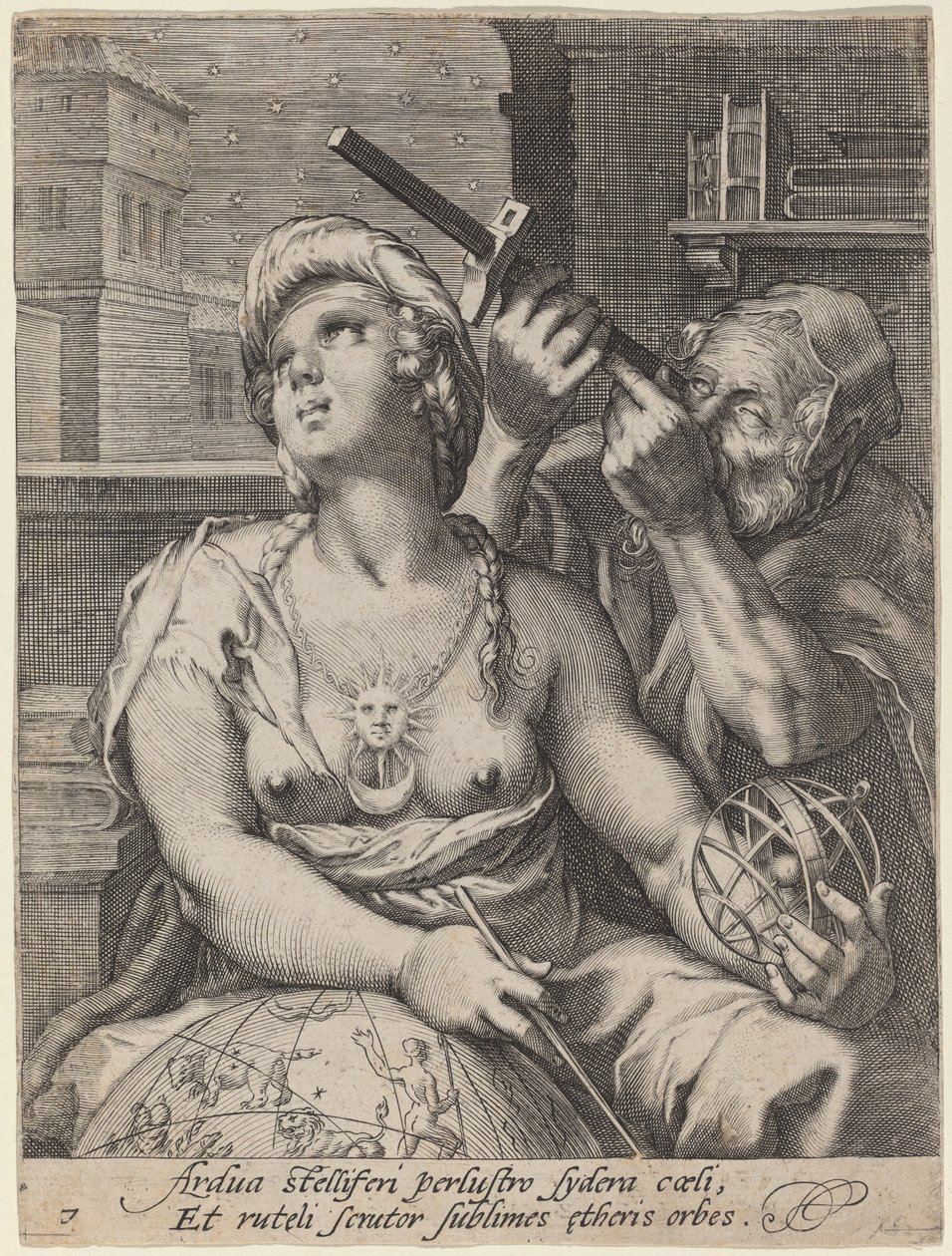 Tähtitiede tekijältä Cornelis Jacobsz Drebbel, after Hendrik Goltzius